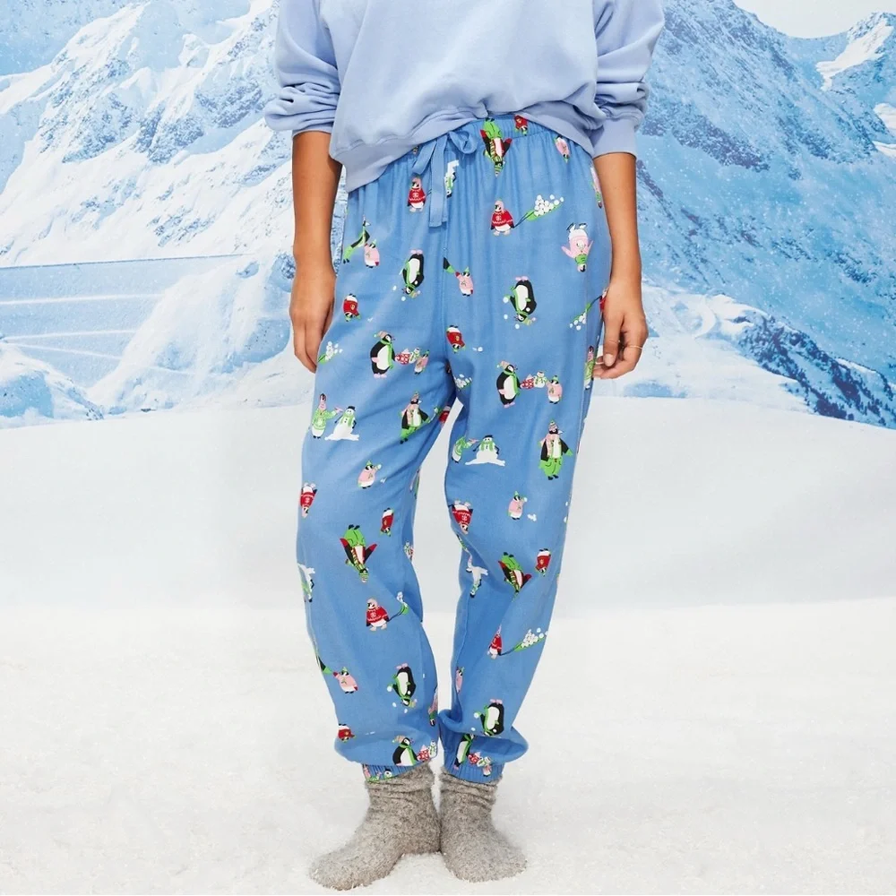 🆕 Old Navy Women's High-Waisted Flannel Pajama Jogger Bottoms PJ Pants M (8-10)
